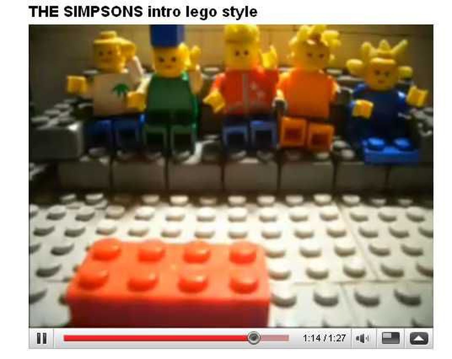Fragment animafilmist «The Simpsons Intro Lego Style».