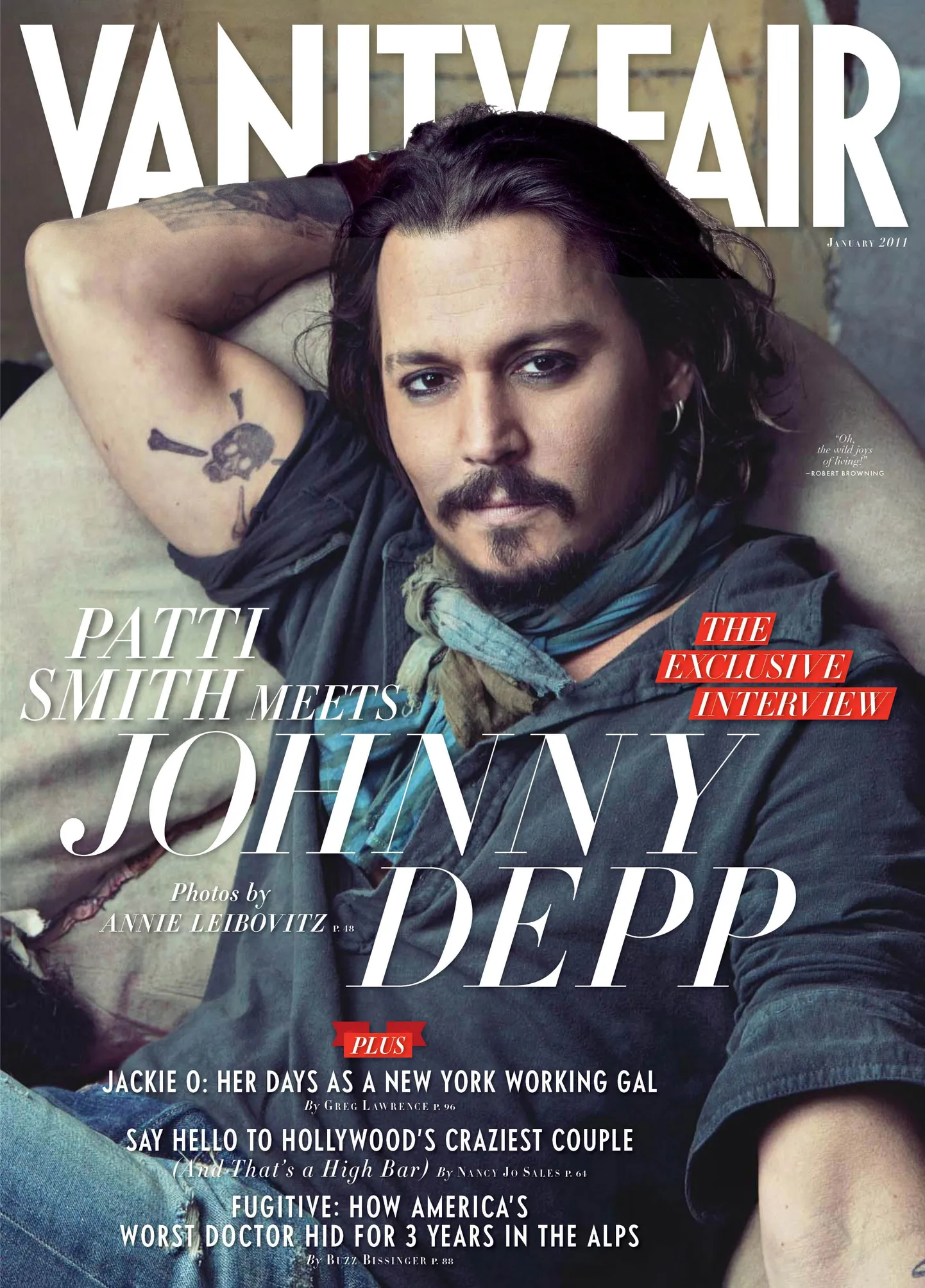 Johnny Depp ajakirja Vanity Fair kaanel