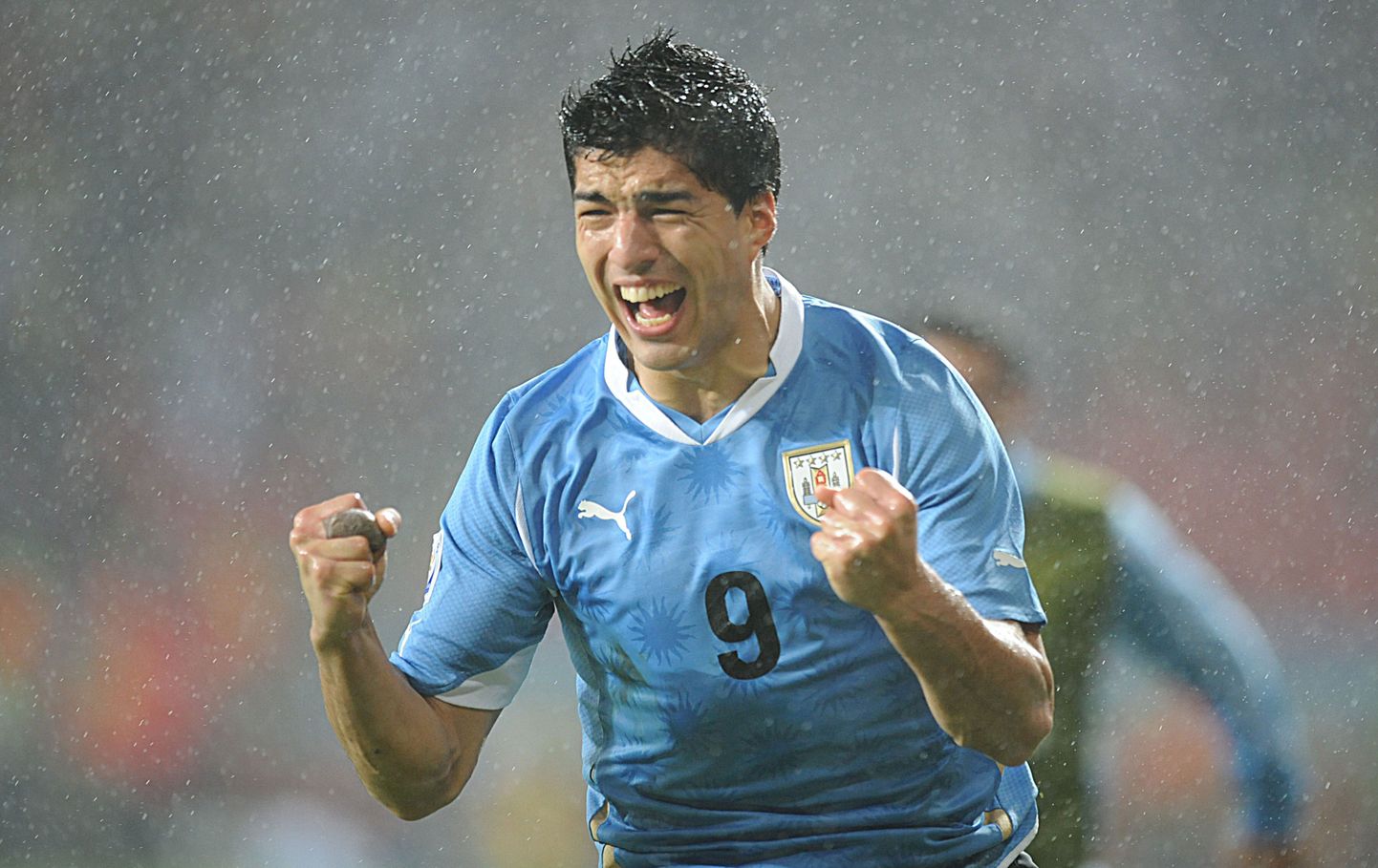Луис Суарес в форме сборной Уругвая.