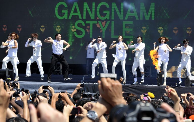 Korea poptäht Psy. AFP PHOTO --- MALAYSIA OUT