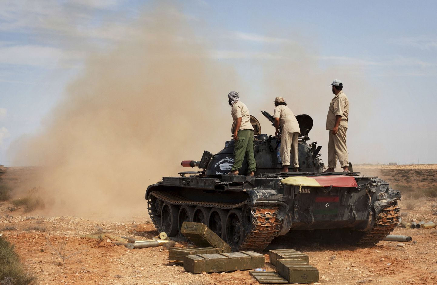 Liibüa konfliktis üleminekunõukogu poolel sõdinud võitlejad.