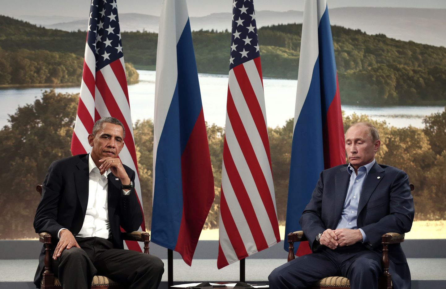 UAS president Barack Obama(vasakul) ja Vene president Vladimir Putin 2013. aastal toonase G8 kohtumisel Põhja-Iirimaal Enniskillenis.