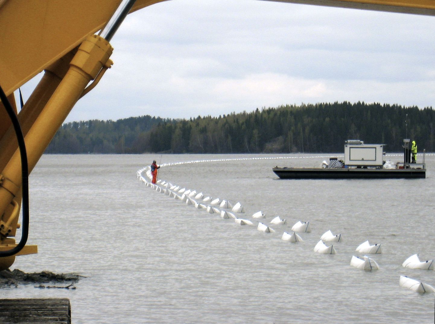 Veealuse gaasitrassi paigaldamine Soomes.