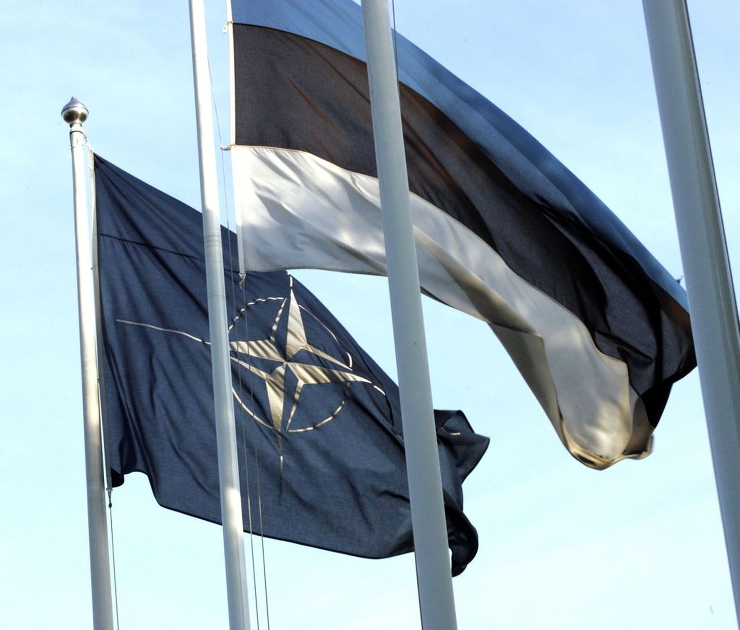 Eesti ja NATO lipud.