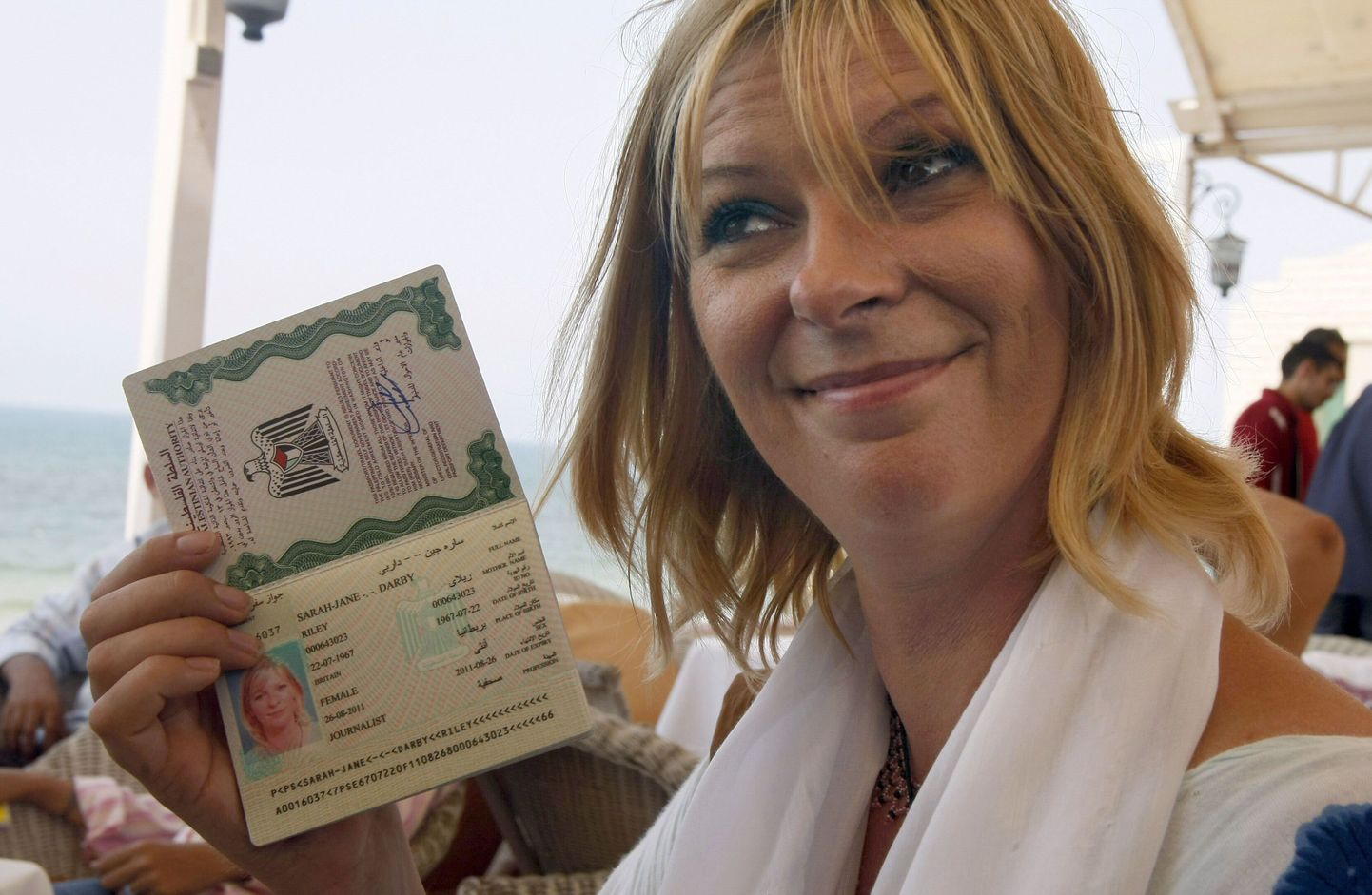 Lauren Booth Palestiina VIP-passiga.