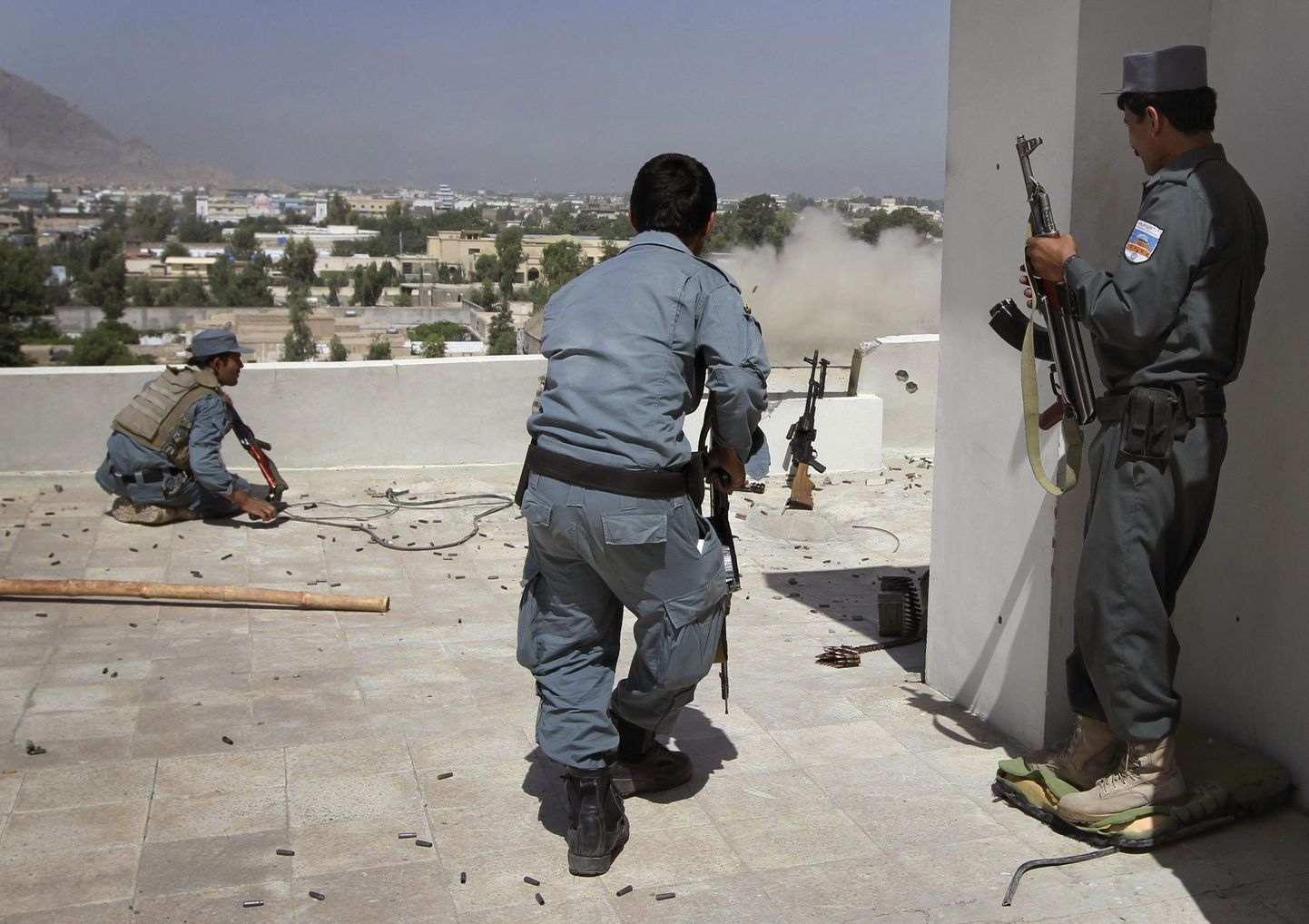 Afganistani politseinikud möödunud nädalavahetusel Kandaharis.