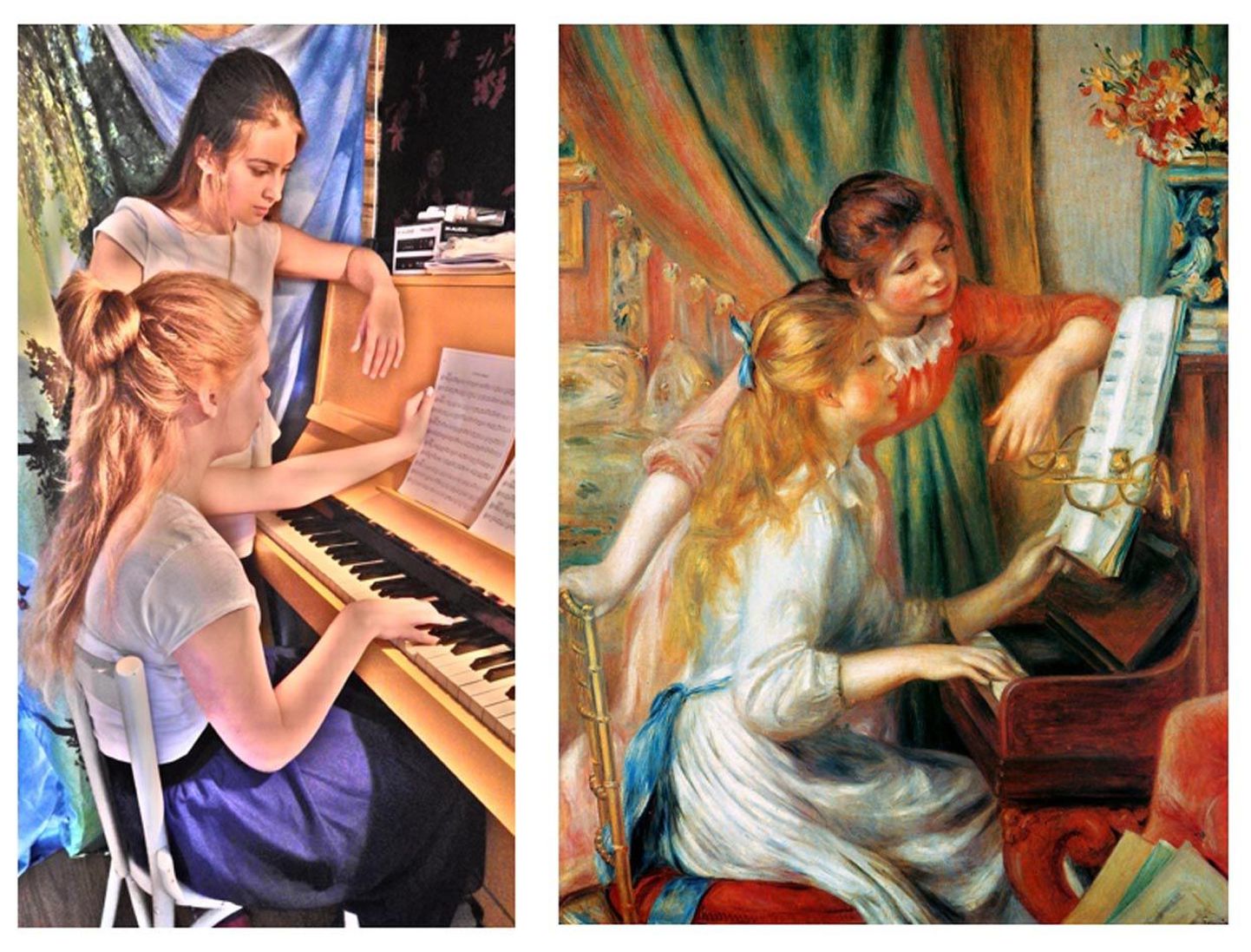 Renoir «Neiud klaveri juures»