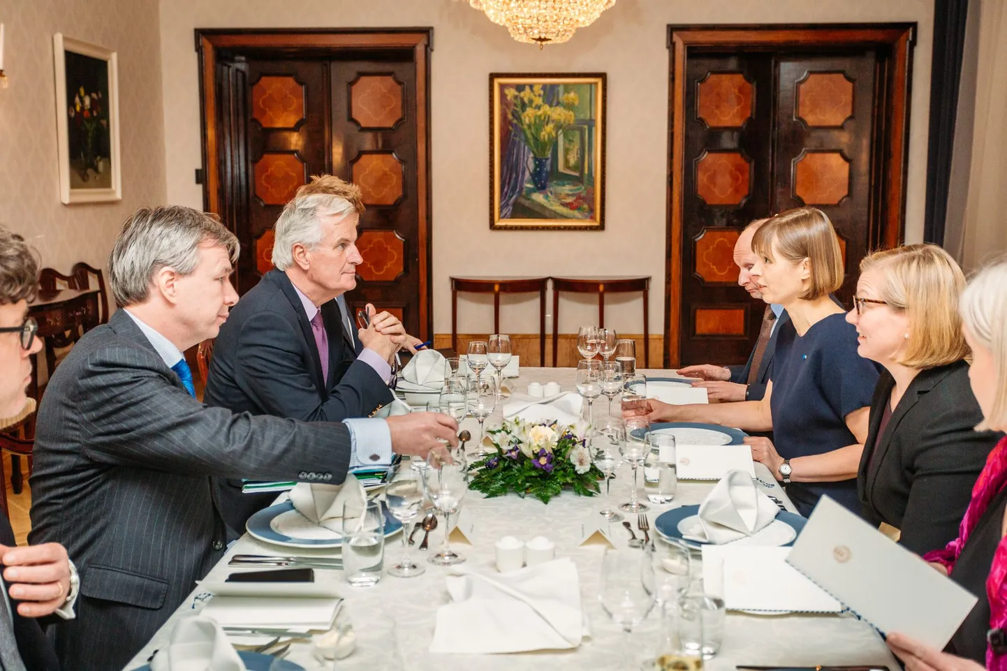President Kaljulaid kohtus Brexiti pealäbirääkija Michel Barnieriga.
