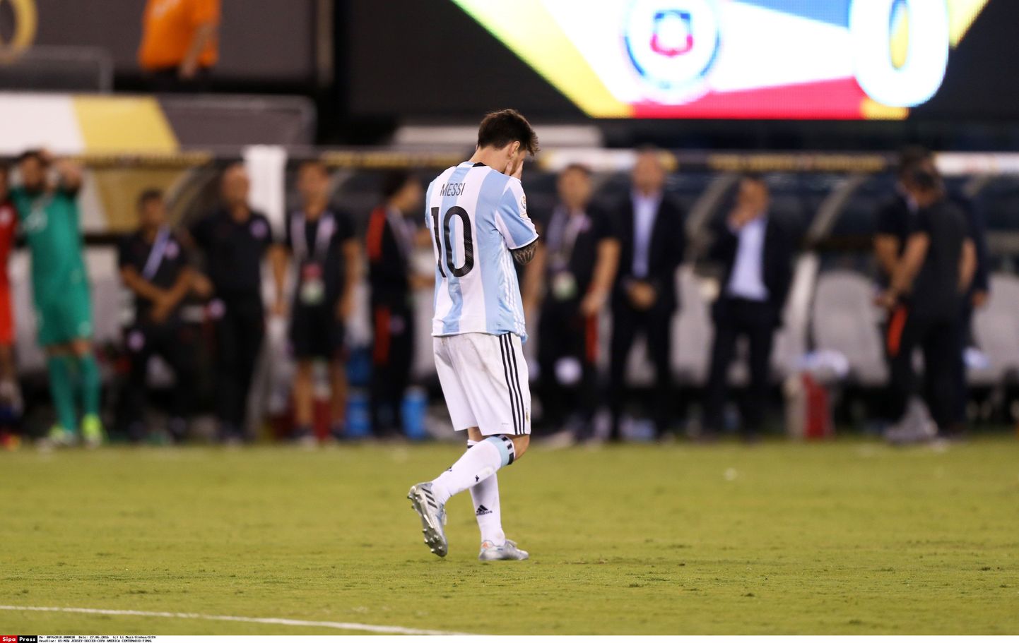 Lionel Messi pärast eksitud penaltit.