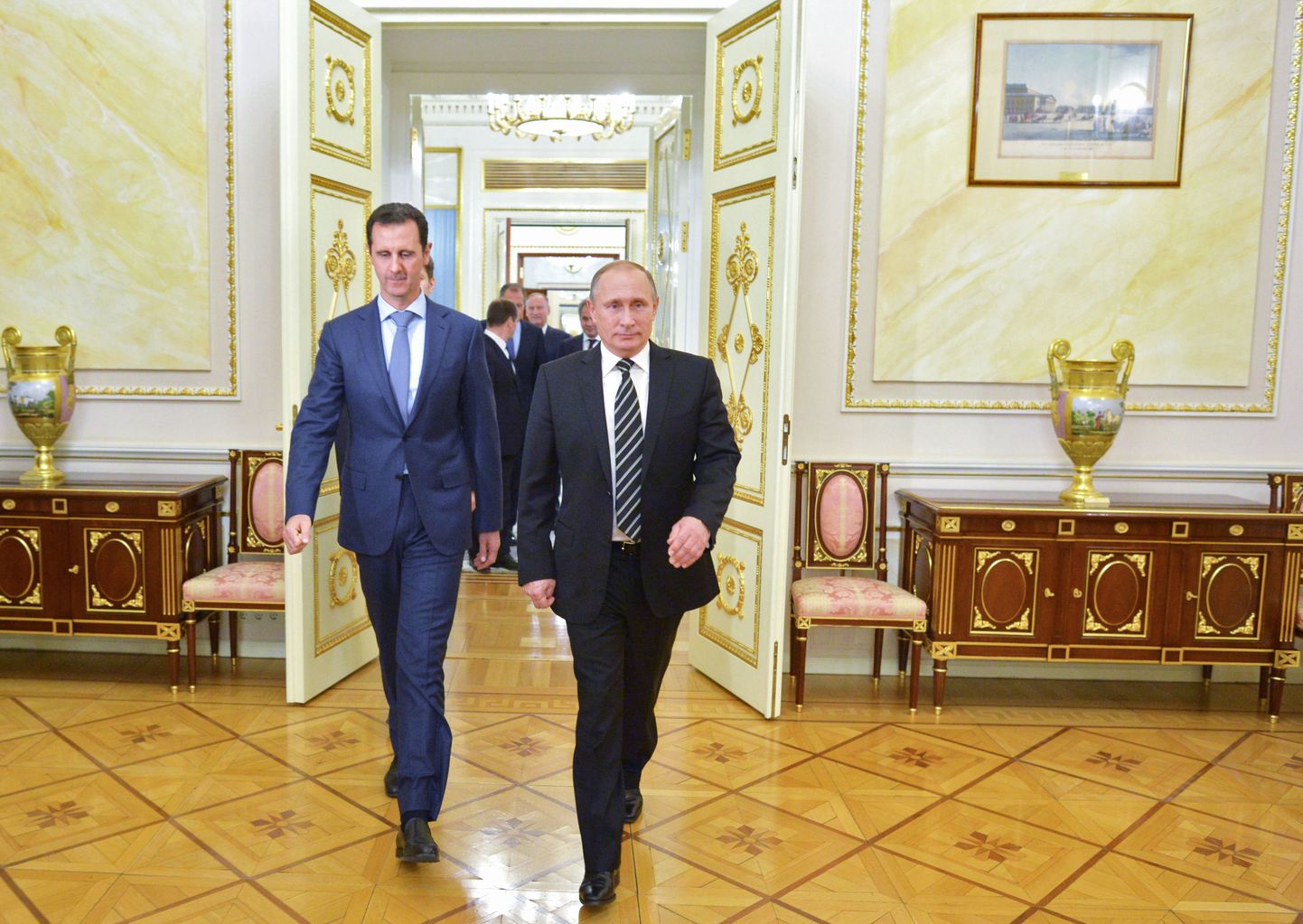 Süüria president Bashar al-Assad ja Venemaa president Vladimir Putin Moskvas kohtumisel.