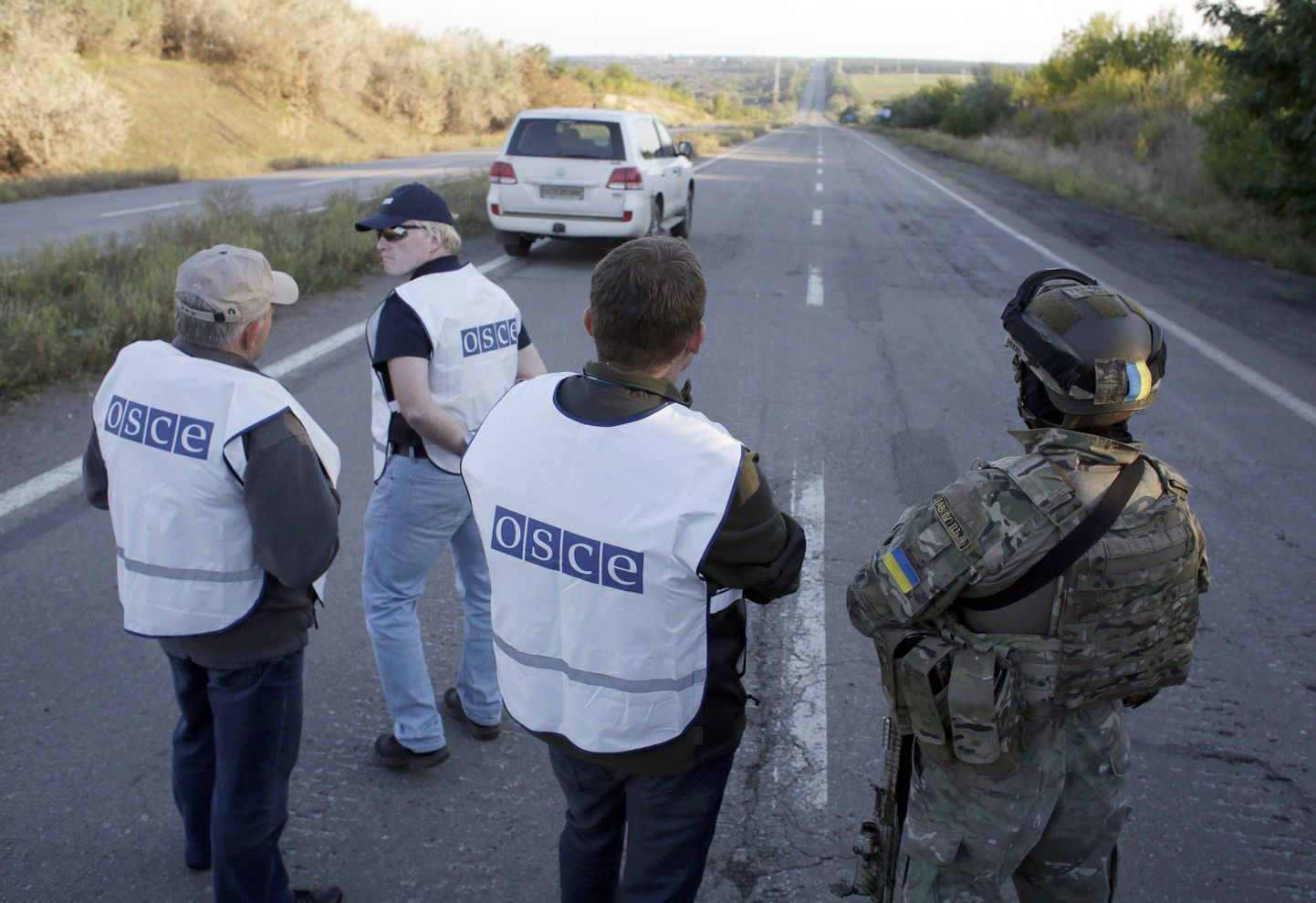 OSCE vaatlejad Donetski lähedal. Illustratiivne foto.