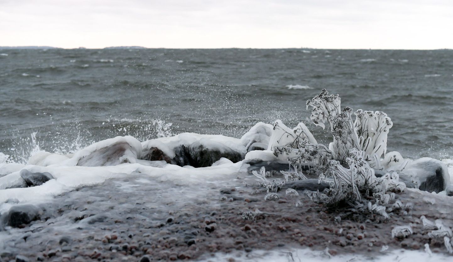 Балтийское море во время шторма.