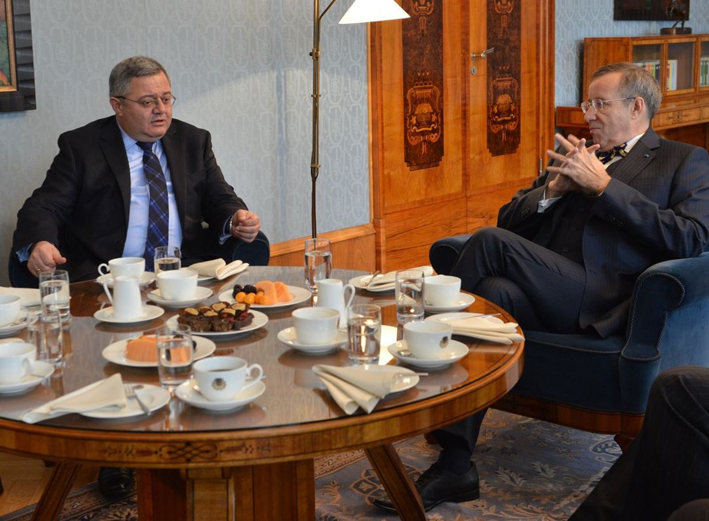 President Toomas Hendrik Ilvese kohtumine Gruusia parlamendi esimehe David Usupašviliga.