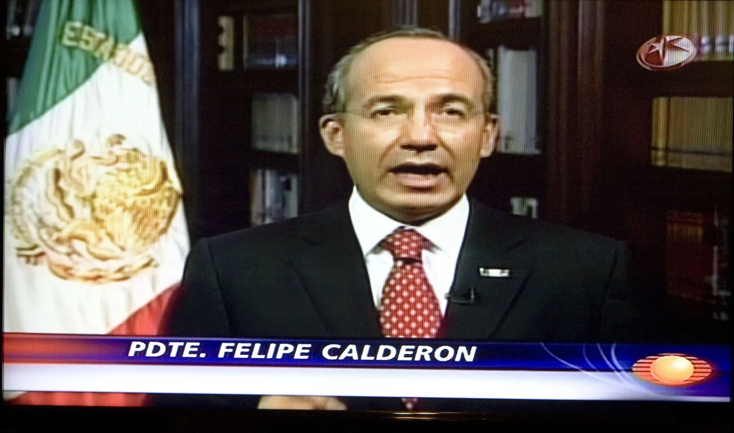 Mehhiko president Felipe Calderon esinemas