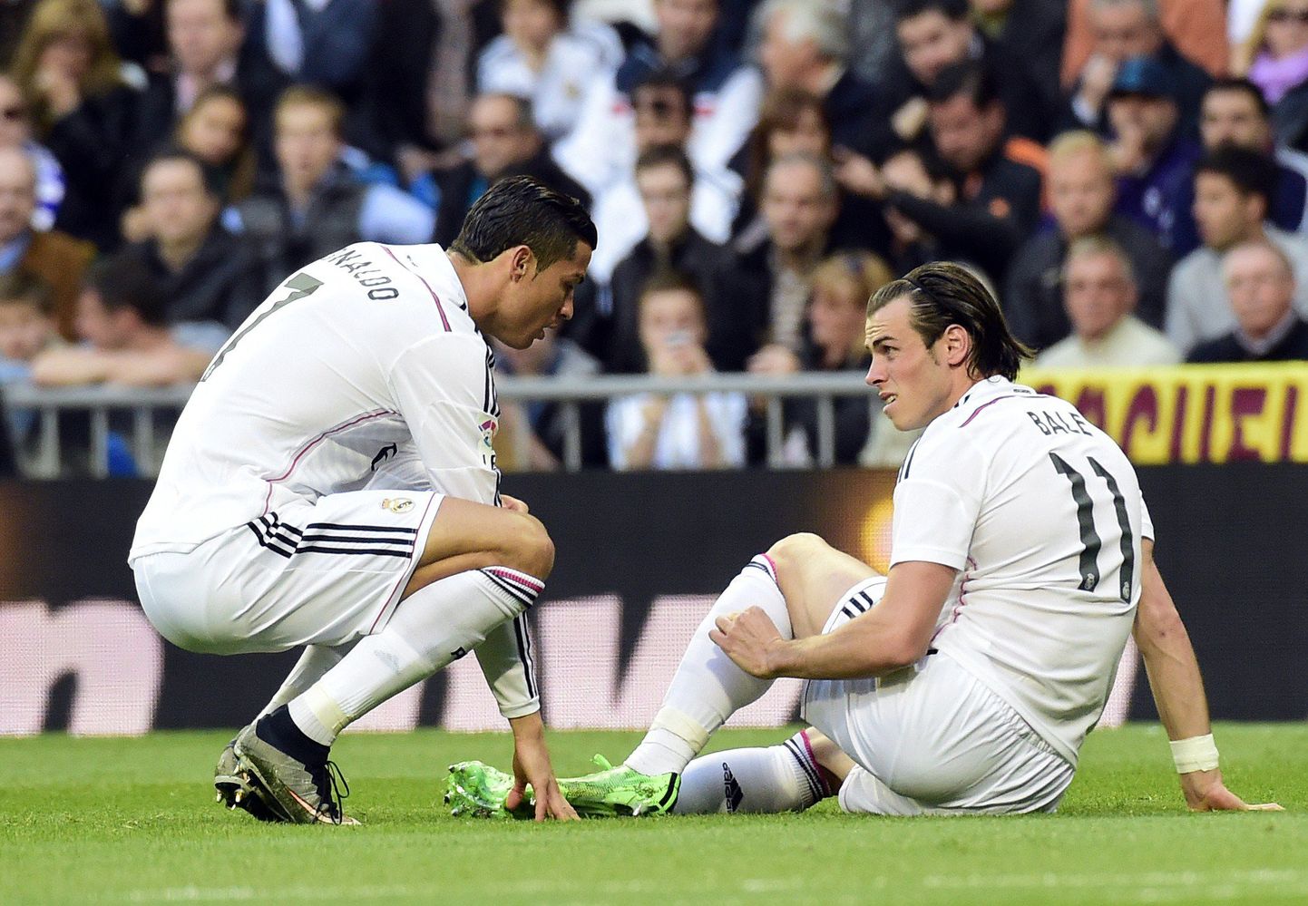 Cristiano Ronaldo (vasakul) peab Meistrite liiga veerandfinaalis hakkama saama ilma Gareth Bale'i abita.
