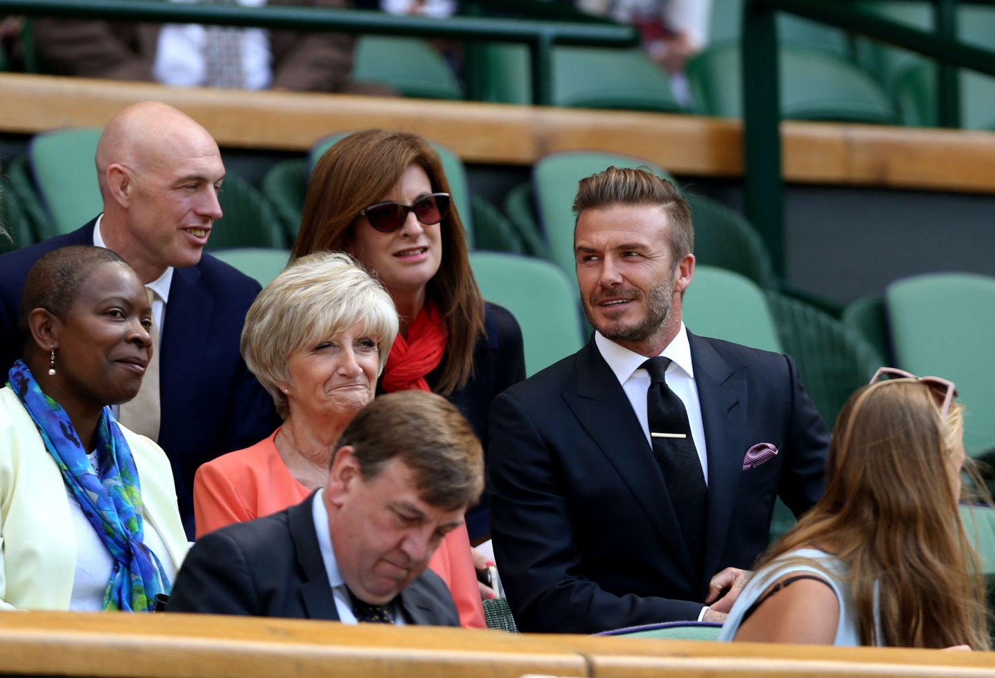 David Beckham Wimbledoni turniiri vaatamas.