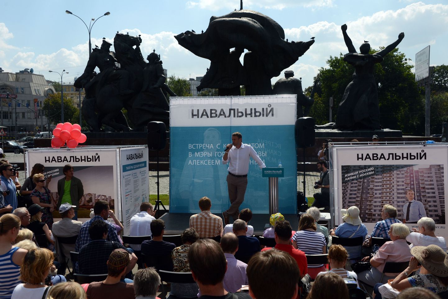 Opositsionäär Aleksei Navalnõi kampaaniaüritusel 8. augustil.