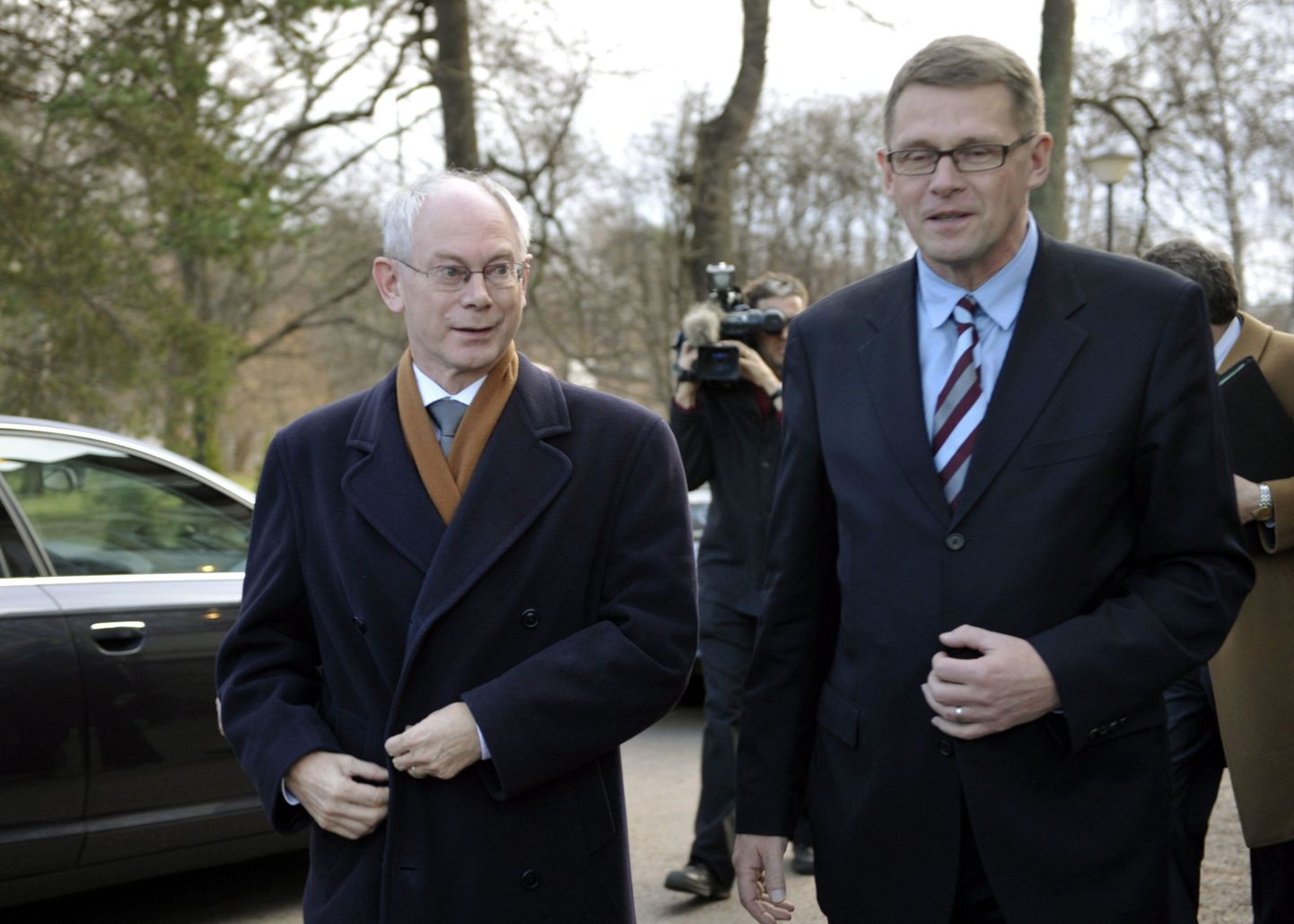 Soome peaminister Matti Vanhanen (paremal) ja ELi president Herman Van Rompuy.