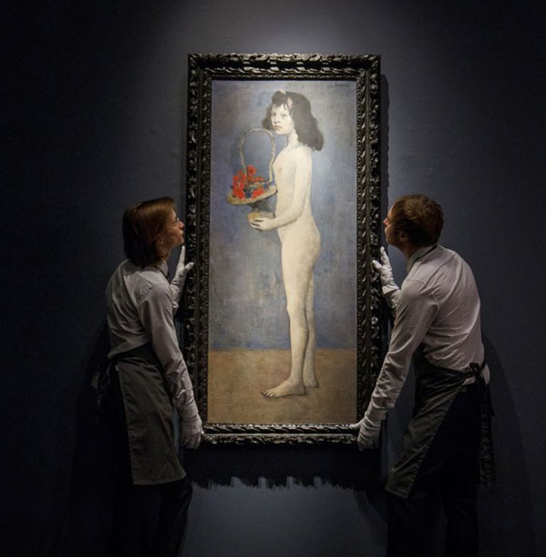 Картина Пикассо "Девушка с цветочной корзиной" 