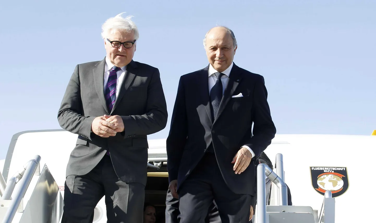 Frank-Walter Steinmeier (vasakul) ja Laurent Fabius.