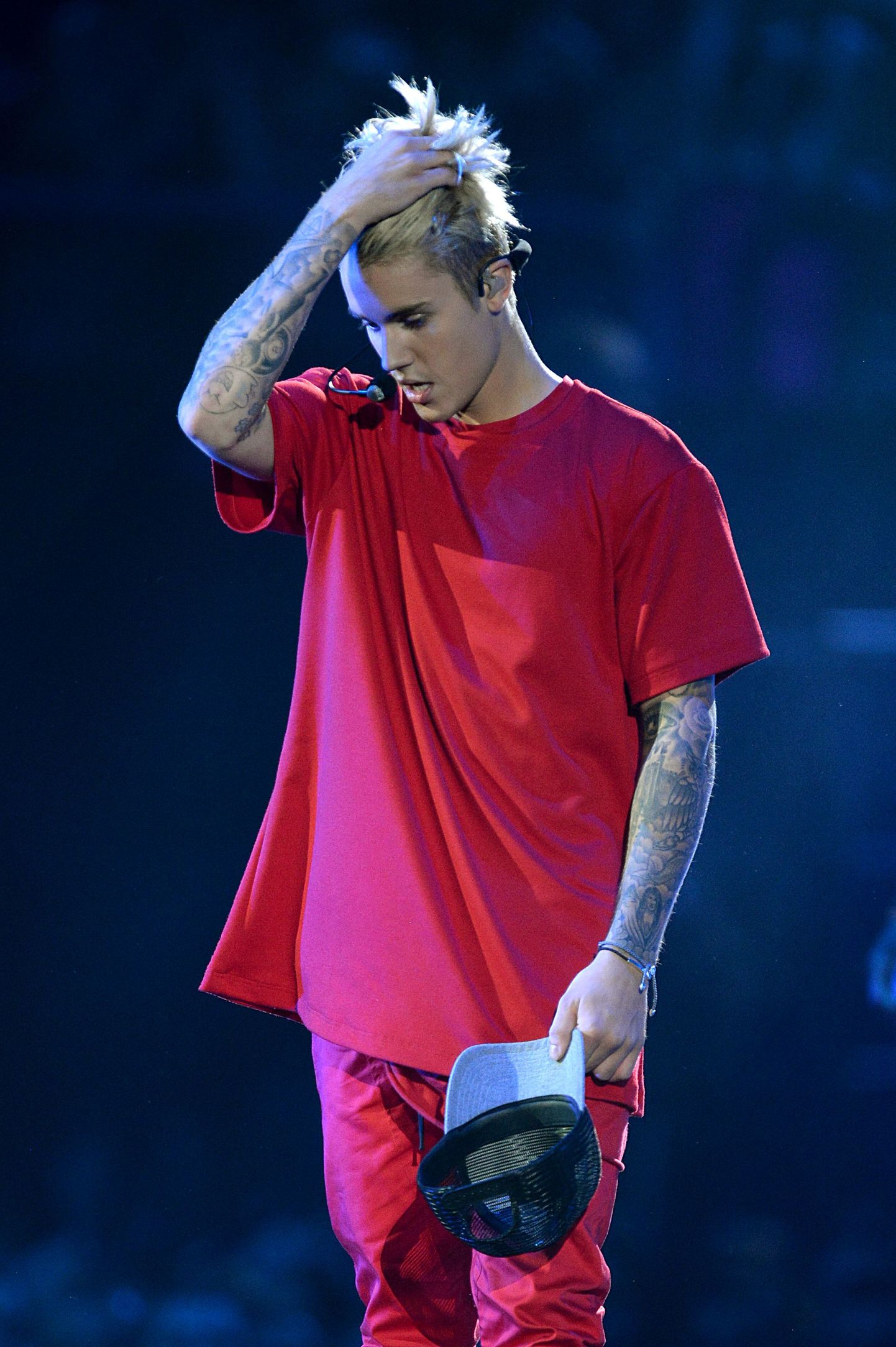 Justin Bieber performs during the 2015 MTV Europe Music Awards, at the Mediolanum, Assago, Milan.