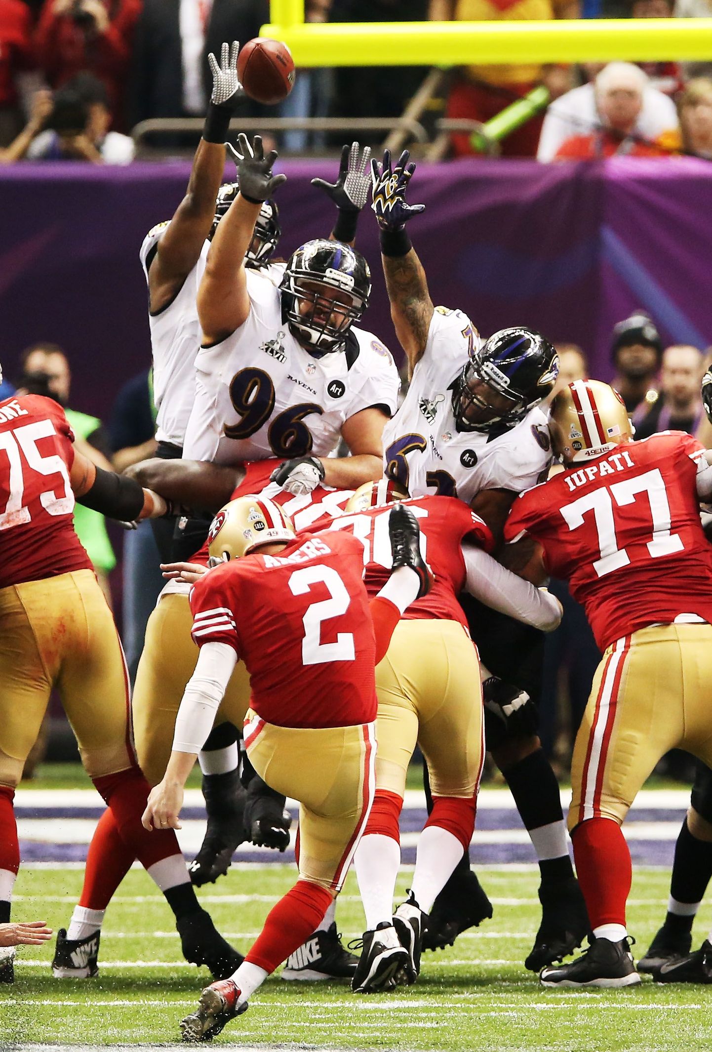 San Francisco 49ers ja Baltimore Ravens Super Bowlil.