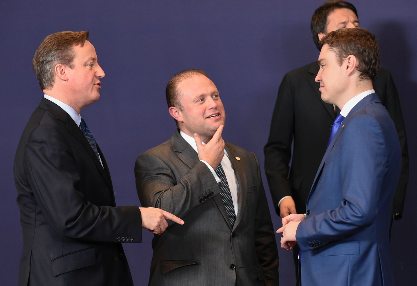 Vasakult: Suurbritannia peaminister David Cameron, Malta peaminister Joseph Muscat ja Eesti peaminister Taavi Rõivas.