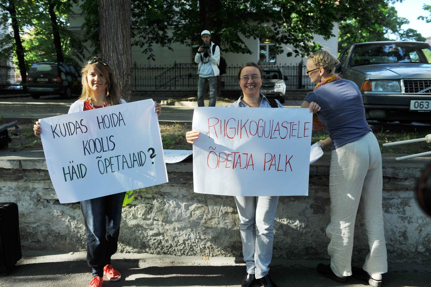 Õpetajate palgatõusu teemaline meeleavaldus Tallinnas