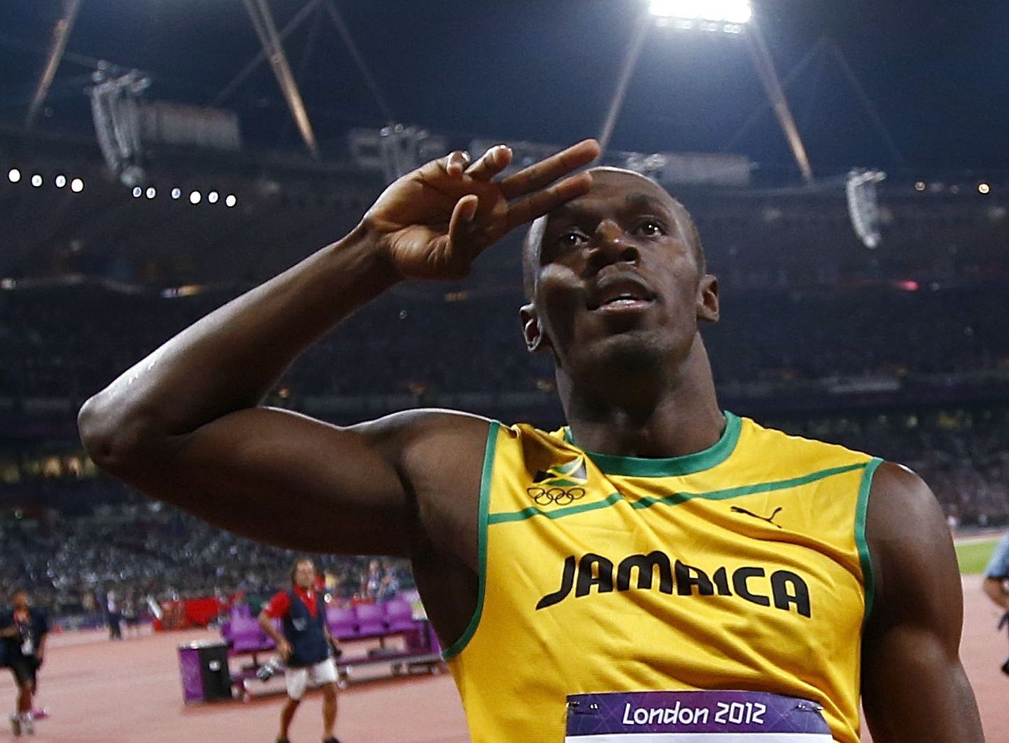 Usain Bolt võitis Londoni OMil kolm kuldmedalit.