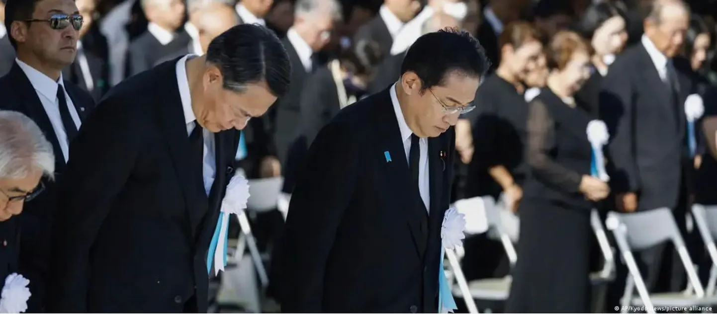 Фумио Кисида на церемонии по случаю 78-й годовщины бомбардировки Хиросимы