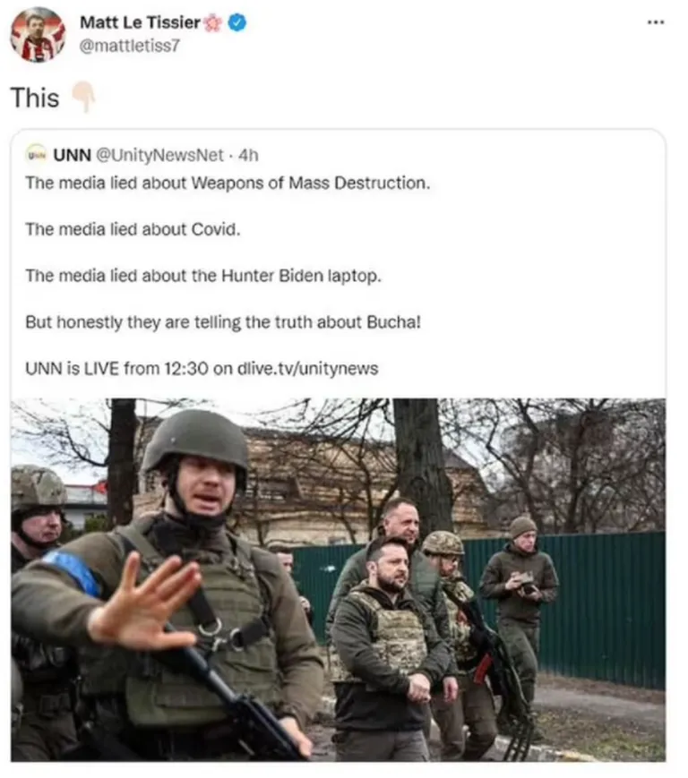 Matt Le Tissieri kustutatud säuts.