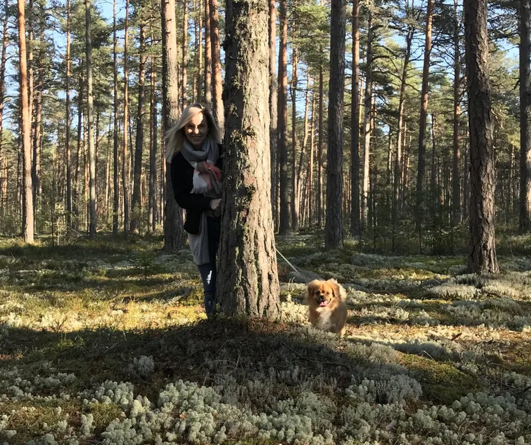 Mari-Liis Küüsmaa veetis oma sünnipäeva koeraga.