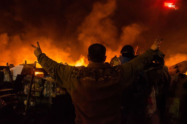 Valitsuse vastu protestijad 2014. aasta alguses Kiievis