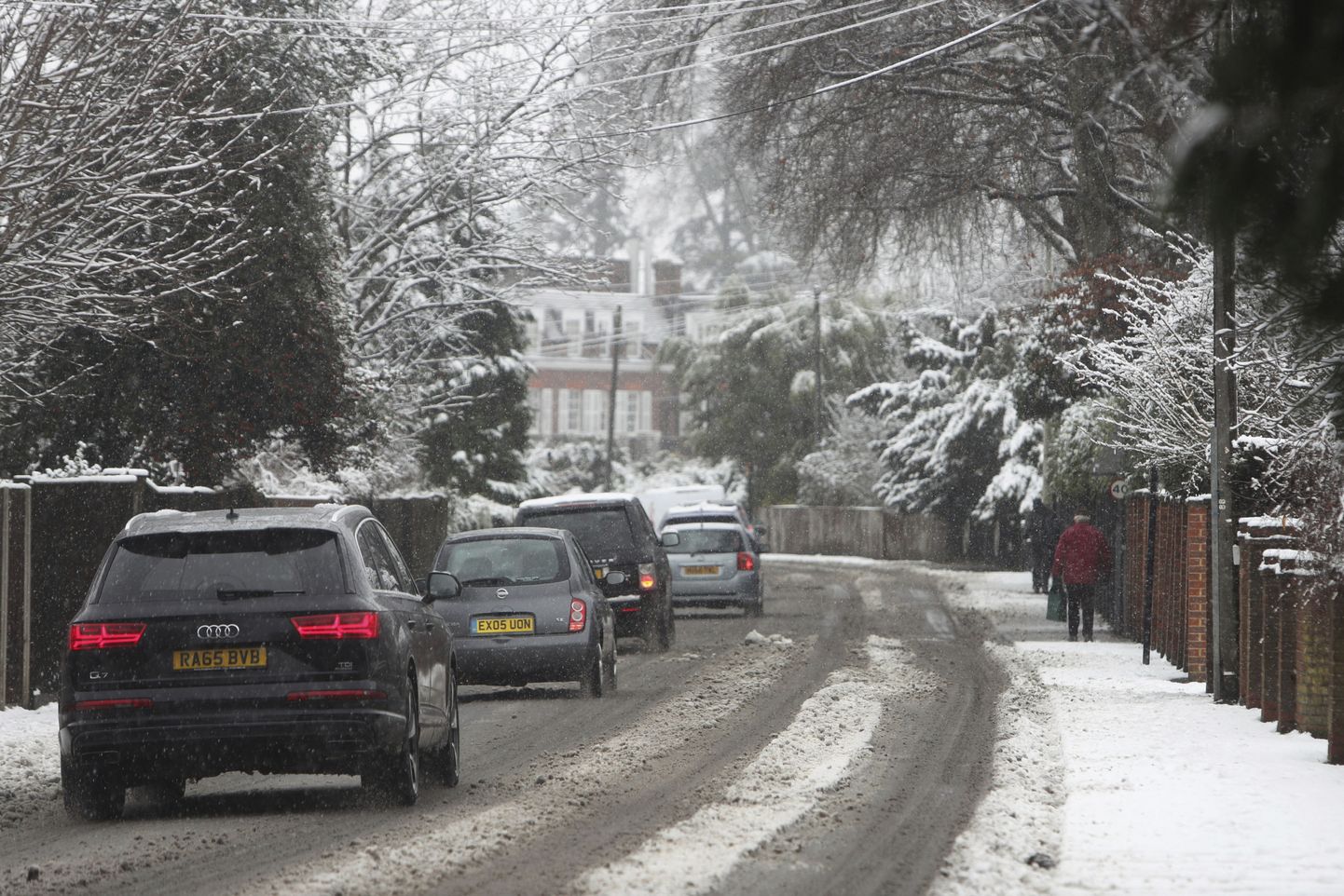 Lumme kattunud tänavad Suurbritannias Bishamis.