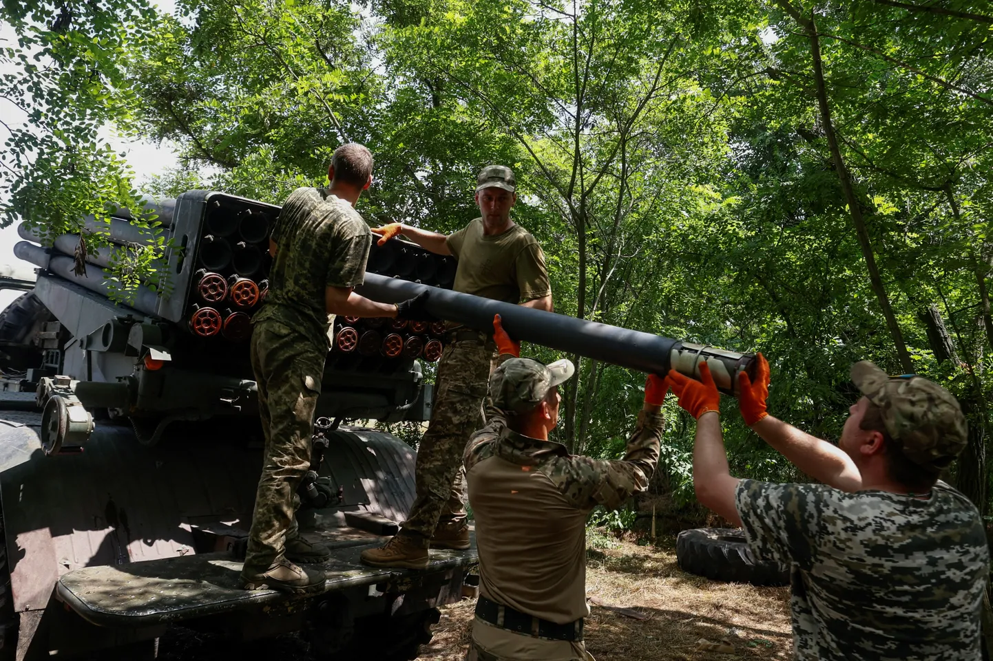 Ukraina sõjaväelased Zaporižžja oblastis.