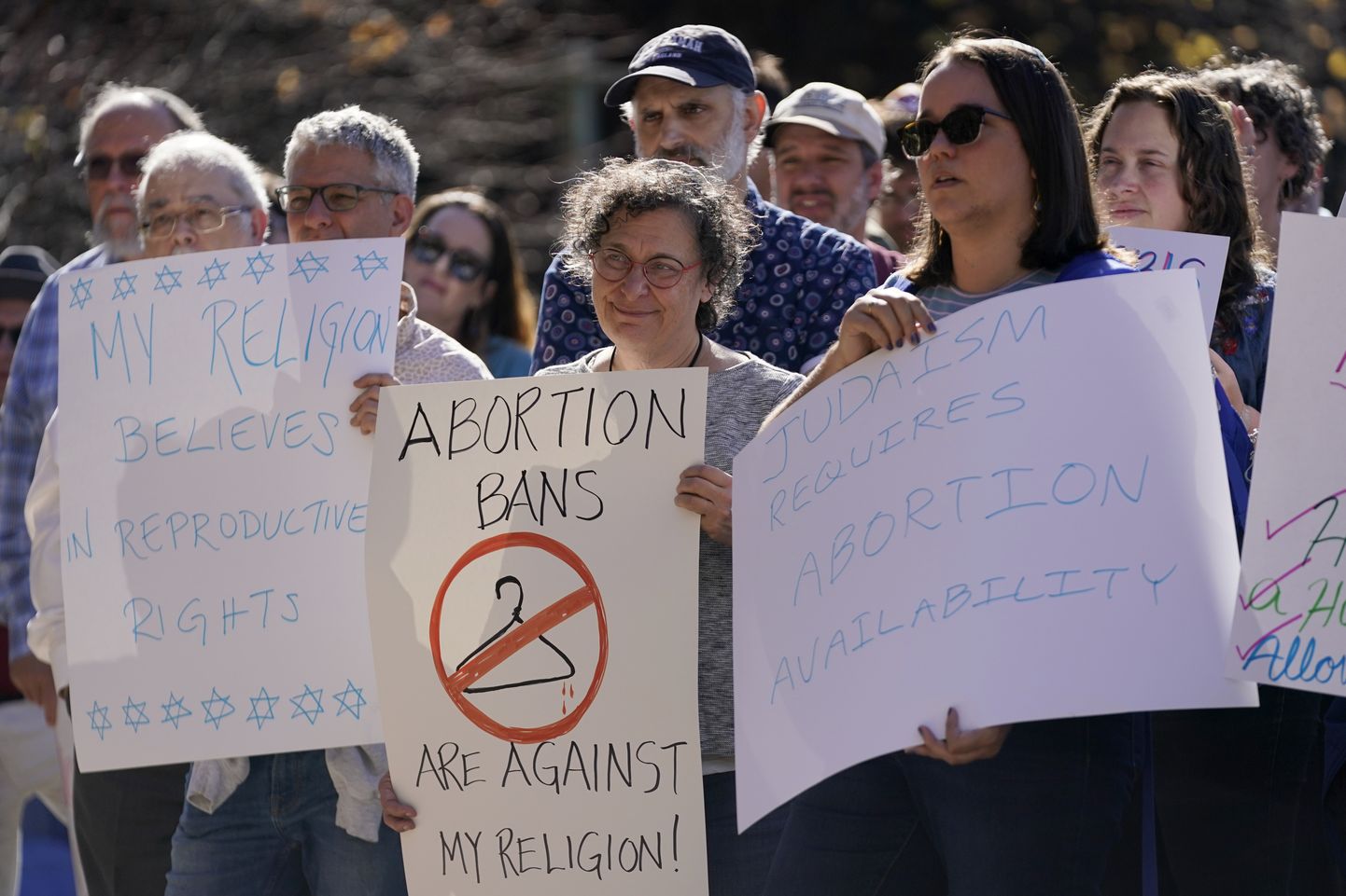 Juudi kogukond USAs abordikeelu vastu protestimas.