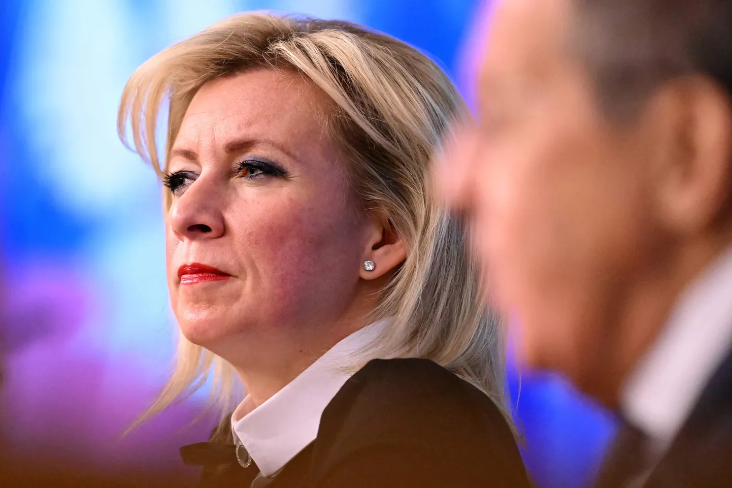 Venemaa vaenulikus välispoliitikas Eesti suhtes ei ole lähiajal muutusi oodata. Pildil Venemaa välisministeeriumi pressiesindaja Maria Zahharova ja välisminister Sergei Lavrov.