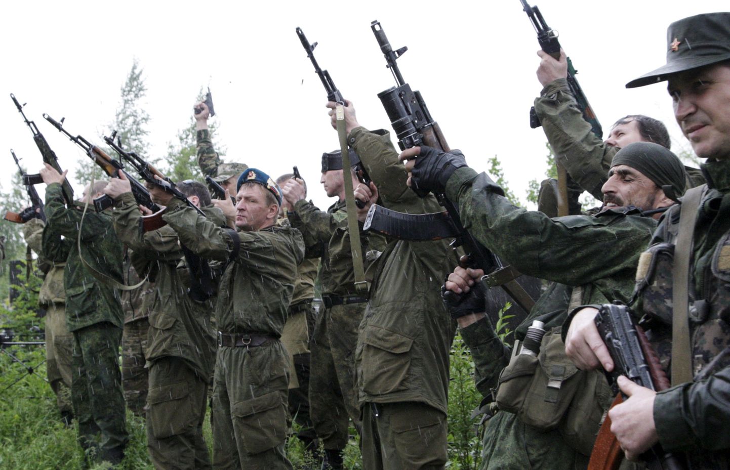 Venemeelsed separatistid Luganski oblastis Altševskis.