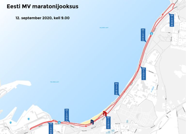 Трасса чемпионата Эстонии по марафону