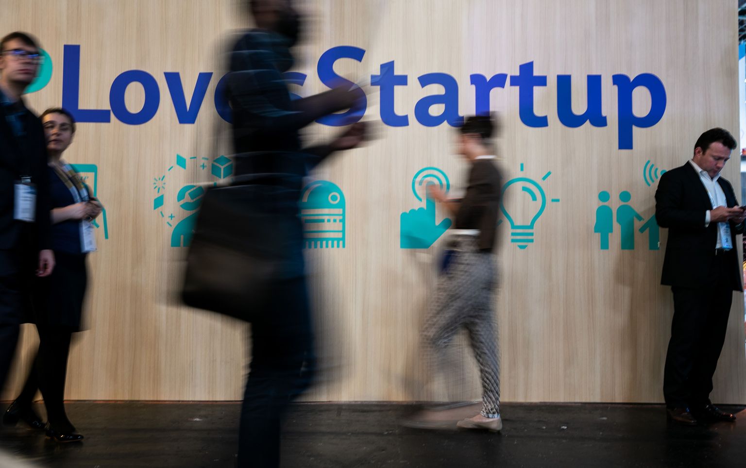 "Loves Startup" stand. Vivatech technology fair. VivaTech is the world's rendezvous for startups and leaders to celebrate innovation together. Paris, FRANCE-25/05/2018.//MEIGNEUX_meigneuxB001/Credit:ROMUALD MEIGNEUX/SIPA/1805251641