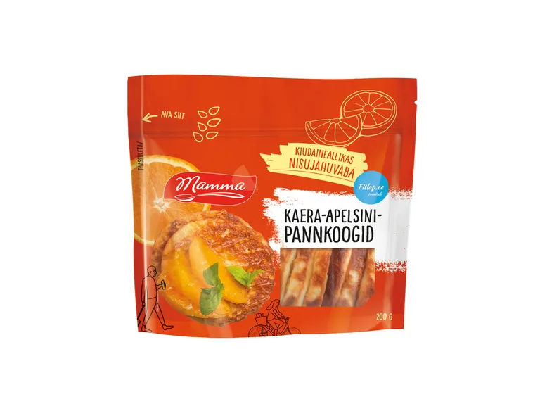 Mamma kaera-apelsini pannkoogid.