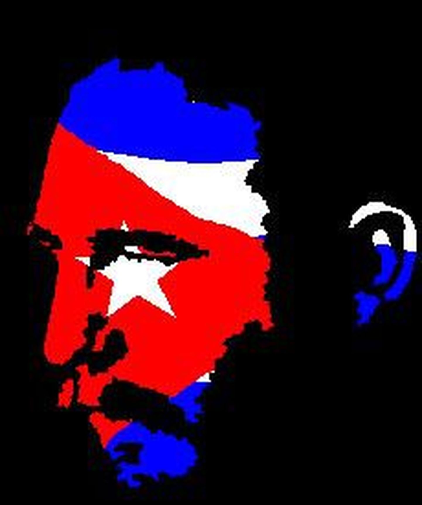 Fidel Castrot kujutav illustratsioon portaalis Cubadebate.