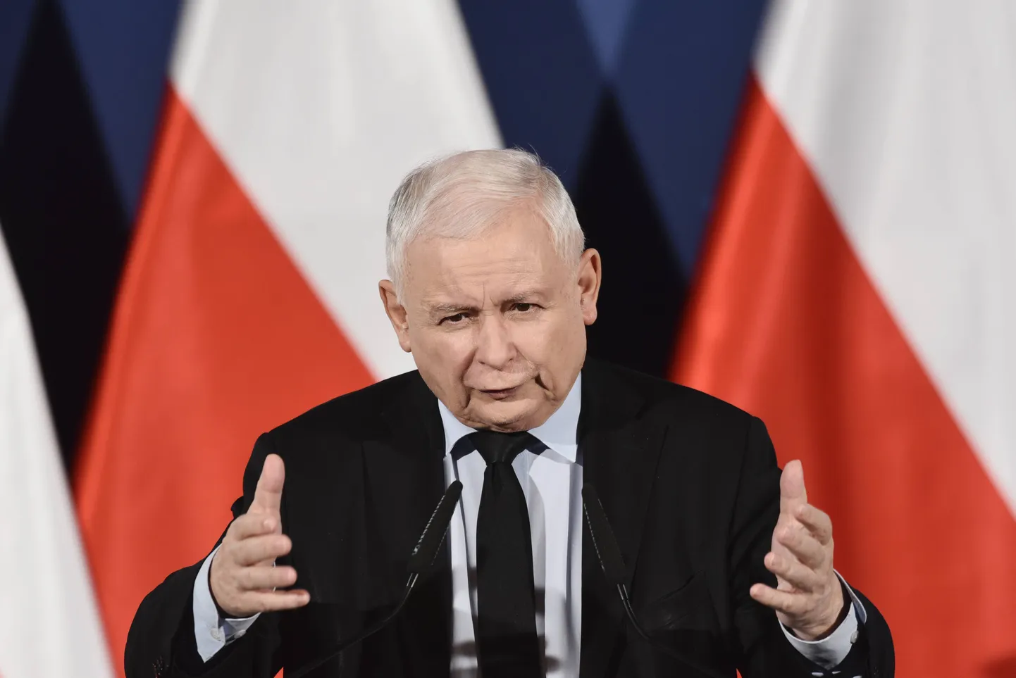 Poola võimuerakonna esimees Jarosław Kaczyński.