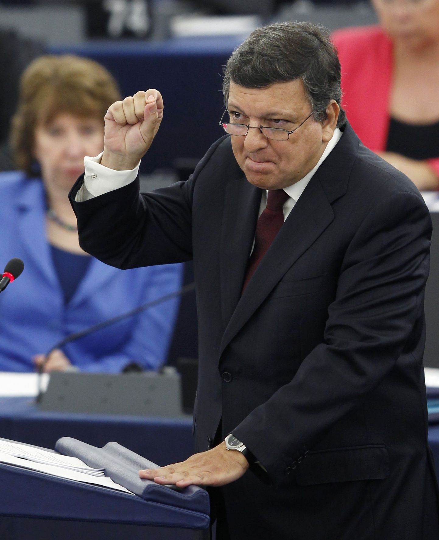 Euroopa Komisjoni president Jose Manuel Barroso täna Euroopa Parlamendis Strasbourgis.