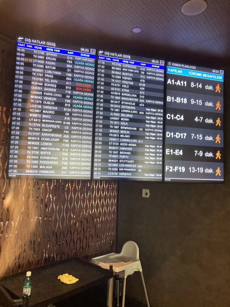 Ning juba oligi aeg kiirustada lennule, milliseid väljub hommikul Istanbulis umbes tempoga lend minutis...