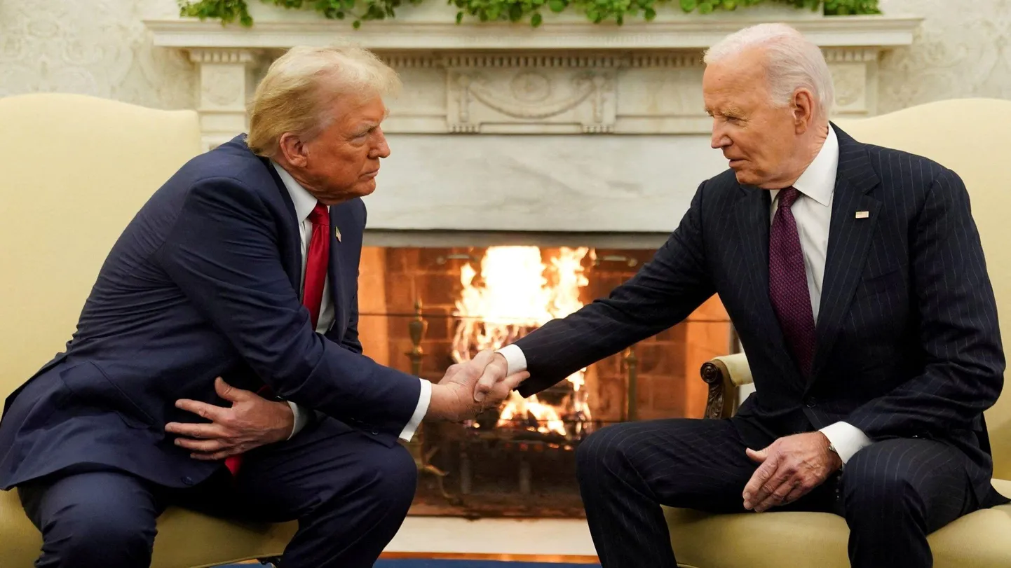 Встреча Трампа и Байдена.