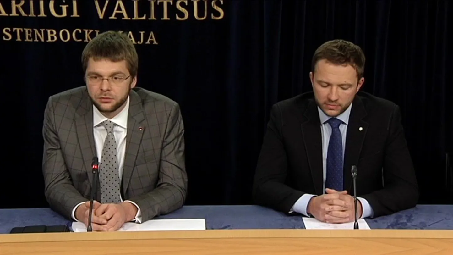 Jevgeni Ossinovsk (SDE) ja Margus Tsahkna (IRL).