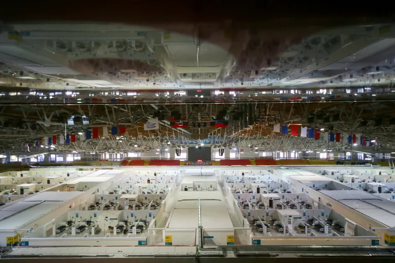 Venemaa Moskva Krõlatskoje jäähall muudeti ajutiseks koroonahaiglaks