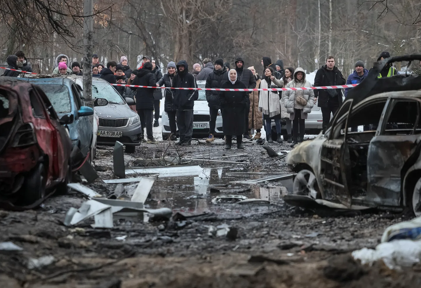 Vene õhurünnaku tagajärjed Kiievis 13. detsembril.