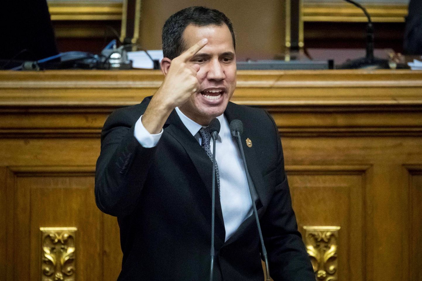 Venecuēlas opozīcijas līderis Huans Gvaido 